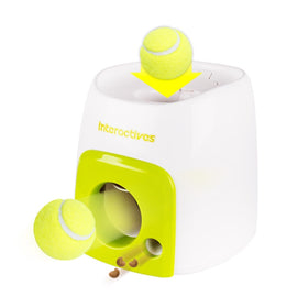 AFP Tennis Food Reward Machine Leaky Feeder Dog Smart Feeding Machine Toy, Green+1 Ball