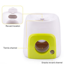 Load image into Gallery viewer, AFP Tennis Food Reward Machine Leaky Feeder Dog Smart Feeding Machine Toy, Green+1 Ball