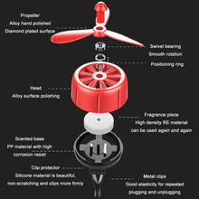Load image into Gallery viewer, Car Air Outlet Perfume Aromatherapy Swivel Fan, Black Without Light, Silver Without Light, Red Without Light