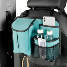 Load image into Gallery viewer, DE RAN FU Flip Fur Car Seat BackTissue Box Storage Hanging Bag With Hook, 1122 Blue, 1122 Brown, 1122 Black, 1122 Grey
