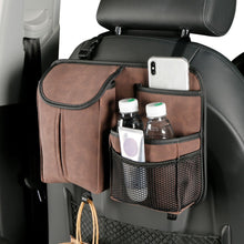 Load image into Gallery viewer, DE RAN FU Flip Fur Car Seat BackTissue Box Storage Hanging Bag With Hook, 1122 Blue, 1122 Brown, 1122 Black, 1122 Grey