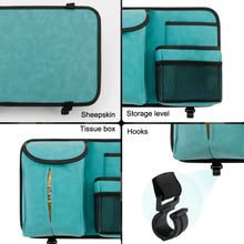 Load image into Gallery viewer, DE RAN FU Flip Fur Car Seat BackTissue Box Storage Hanging Bag With Hook, 1122 Blue, 1122 Brown, 1122 Black, 1122 Grey
