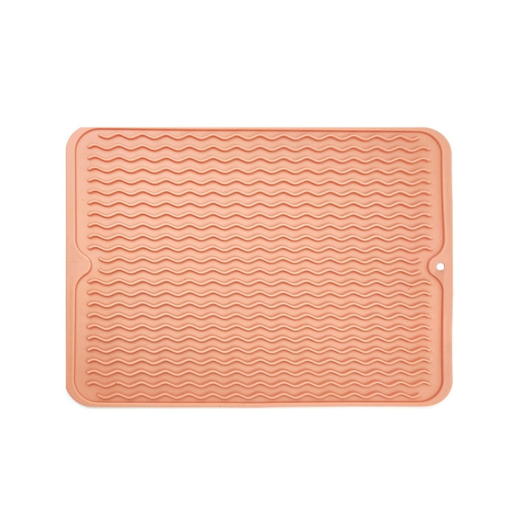 TPR Thickened Thermal Pad Wave Pattern Drain Anti-Slip Mat, Khaki Blue, Khaki Pink, Khaki Gray