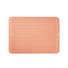 Load image into Gallery viewer, TPR Thickened Thermal Pad Wave Pattern Drain Anti-Slip Mat, Khaki Blue, Khaki Pink, Khaki Gray