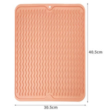 Load image into Gallery viewer, TPR Thickened Thermal Pad Wave Pattern Drain Anti-Slip Mat, Khaki Blue, Khaki Pink, Khaki Gray