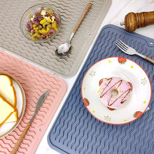 Load image into Gallery viewer, TPR Thickened Thermal Pad Wave Pattern Drain Anti-Slip Mat, Khaki Blue, Khaki Pink, Khaki Gray