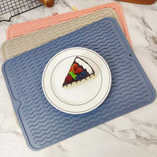 Load image into Gallery viewer, TPR Thickened Thermal Pad Wave Pattern Drain Anti-Slip Mat, Khaki Blue, Khaki Pink, Khaki Gray