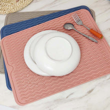 Load image into Gallery viewer, TPR Thickened Thermal Pad Wave Pattern Drain Anti-Slip Mat, Khaki Blue, Khaki Pink, Khaki Gray