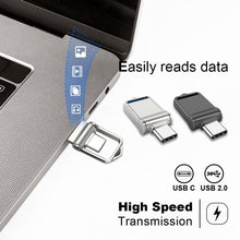 Load image into Gallery viewer, USB 2.0 + Type-C/USB-C High Speed ??Mini Computer and Phone Dual-purpose Rotary U Disk, Type-C2.0 16GB, Type-C2.0 32GB, Type-C2.0 64GB, Type-C2.0 128GB