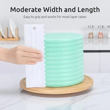 Load image into Gallery viewer, 4 PCS / Set Plastic Cream Scraper PP Double Side Sawtooth Baked Cake Flattener, 4 PCS / Set Sky Blue, 4 PCS / Set Pink, 4 PCS / Set White, 4 PCS / Set Yellow