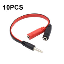 Load image into Gallery viewer, 10 PCS Y-1001 20cm 3.5mm Car Audio Computer Headset Microphone 2 In 1 Adapter Cable, Y-1001