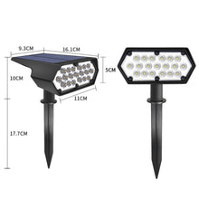 Load image into Gallery viewer, 19LED Solar Plug-in Lawn Spotlight Garden Villa Lighting Wall Lamp
