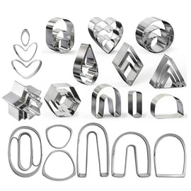 36 In 1  Stainless Steel Polymer Clay Earring Cutters Baking Mould, 36 In 1
