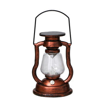 Load image into Gallery viewer, 200802 Retro Solar Kerosene Lamp Shape Handheld Lamp Home Decor Flame Lamp, Bronze, Gold, Silver, Rusty, Red