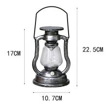 Load image into Gallery viewer, 200802 Retro Solar Kerosene Lamp Shape Handheld Lamp Home Decor Flame Lamp, Bronze, Gold, Silver, Rusty, Red