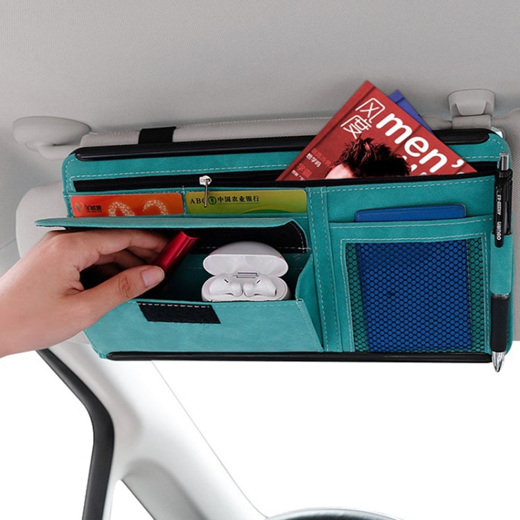 DE RAN FU Car Shade Glasses Box Storage Bag Car Flip Fur Glue Box Zipper Card Bag, 8018 Grey, 8018 Blue, 8018 Black, 8018 Brown