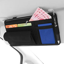 Load image into Gallery viewer, DE RAN FU Car Shade Glasses Box Storage Bag Car Flip Fur Glue Box Zipper Card Bag, 8018 Blue, 8018 Black, 8018 Brown, 8018 Grey