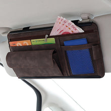 Load image into Gallery viewer, DE RAN FU Car Shade Glasses Box Storage Bag Car Flip Fur Glue Box Zipper Card Bag, 8018 Grey, 8018 Blue, 8018 Black, 8018 Brown