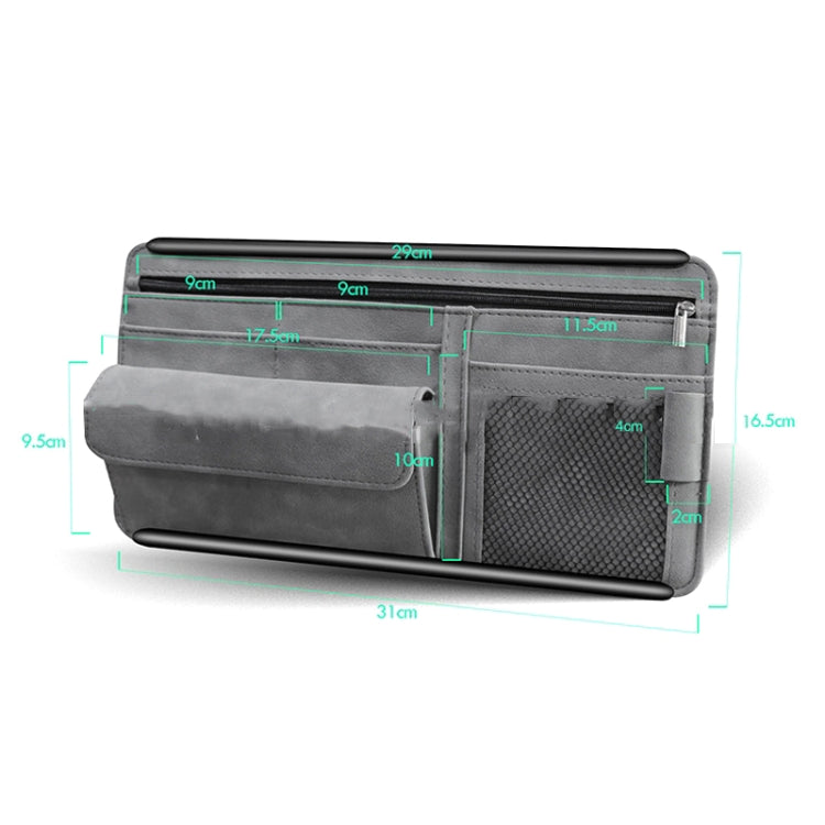 DE RAN FU Car Shade Glasses Box Storage Bag Car Flip Fur Glue Box Zipper Card Bag, 8018 Grey, 8018 Blue, 8018 Black, 8018 Brown