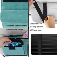Load image into Gallery viewer, DE RAN FU Car Shade Glasses Box Storage Bag Car Flip Fur Glue Box Zipper Card Bag, 8018 Blue, 8018 Black, 8018 Brown, 8018 Grey