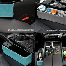 Load image into Gallery viewer, DE RAN FU Car Seat Storage Box Cup Holder Fur Citrine Phone Sundry Storage Box, 6030 Blue, 6030 Black, 6030 Grey, 6030 Brown