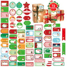 Load image into Gallery viewer, 1set 72pcs/set  Christmas Stickers Gift Bag Packaging Box Closure Stickers