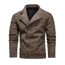 Load image into Gallery viewer, Mens Lapel Leather Motorcycle Jacket, S, M, L, XL, XXL, 3XL