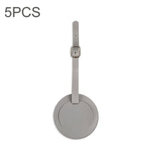 Load image into Gallery viewer, 5 PCS Soft-Surface Leather Stitched Round Boarding Pass Luggage Tag