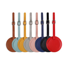 Load image into Gallery viewer, 5 PCS Soft-Surface Leather Stitched Round Boarding Pass Luggage Tag