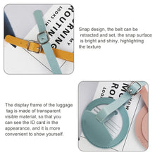 Load image into Gallery viewer, 5 PCS Soft-Surface Leather Stitched Round Boarding Pass Luggage Tag