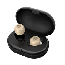 Load image into Gallery viewer, GM-902 Wireless Magnetic Charging Hearing Aids Elderly Sound Amplifier, (Red Blue+Black), (Skin-color+White), (Skin-color+Black)