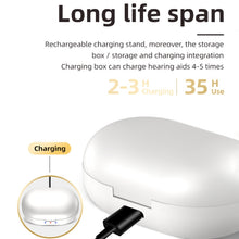 Load image into Gallery viewer, GM-902 Wireless Magnetic Charging Hearing Aids Elderly Sound Amplifier, (Red Blue+Black), (Skin-color+White), (Skin-color+Black)