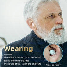 Load image into Gallery viewer, GM-902 Wireless Magnetic Charging Hearing Aids Elderly Sound Amplifier, (Red Blue+Black), (Skin-color+White), (Skin-color+Black)