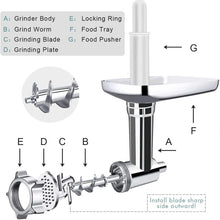 Load image into Gallery viewer, For Kitchenaid Porking Enemy Accessories Dough Maker Grinder Meat Universal Set, Grinder Meat Set (Silver Gray)