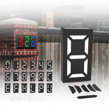 Load image into Gallery viewer, N766B  DIY Solar Number Doorplate Lamp Outdoor Waterproof Wall Lights, N766B (Colorful Light Model), N766B (White Light/Warm Light)