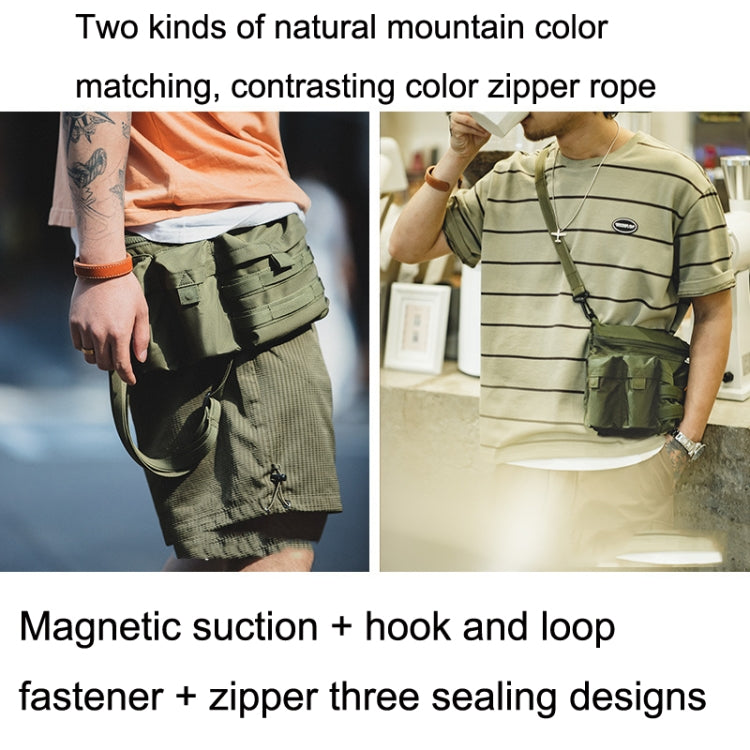 Maden TSS2201030 Multi Pocket Single Shoulder Messenger Crossing Bag, TSS2201030 Army Green, TSS2201030 Carbon Black