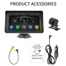 Load image into Gallery viewer, 7 inch AHD Wireless CarPlay Car MP5 Player, Support Mobile Phone Interconnection, B5300 With Camera