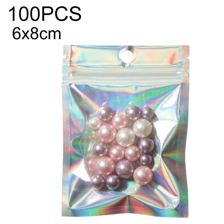 100PCS Laser Self-sealing Packaging Bag Data Line Aluminum Foil Plastic Bag , Size: