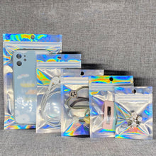Load image into Gallery viewer, 100PCS Laser Self-sealing Packaging Bag Data Line Aluminum Foil Plastic Bag , Size: