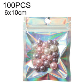 100PCS Laser Self-sealing Packaging Bag Data Line Aluminum Foil Plastic Bag , Size: