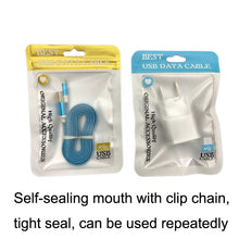 Load image into Gallery viewer, 100PCS XC-0014 USB Data Cable Packaging Bags Pearl Light Ziplock Bag, Size:, 9x16cm (Blue), 9x16cm (Light Green), 9x16cm (Red), 9x16cm (Gold), 9x16cm (Black), 10.5x15cm (Blue), 10.5x15cm (Light Green), 10.5x15cm (Red), 10.5x15cm (Gold), 10.5x15cm (Blac...
