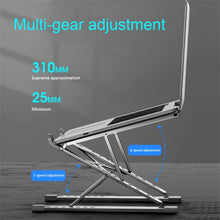 Load image into Gallery viewer, N8 Double-layer Foldable Lifting Aluminum Alloy Laptop Heat Dissipation Stand, N8 (Silver), N8 (Gray), N8 (Oxidized Silver)