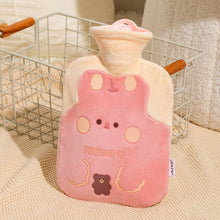 Load image into Gallery viewer, ZS103 Cartoon Plush Water-filled Hot Water Bags Explosion-proof Leak-proof Warming Water Bottle, Spec:, Pink Lucky Rabbit, Beige Lucky Rabbit, Brown Bear, Khaki Bear, Purple Duck, Pink Rabbit, Pink Duck, Deep Blue Duck, Ink Green Duck, Intervened Pink ...