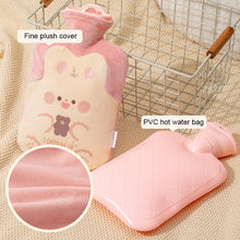 Load image into Gallery viewer, ZS103 Cartoon Plush Water-filled Hot Water Bags Explosion-proof Leak-proof Warming Water Bottle, Spec:, Pink Lucky Rabbit, Beige Lucky Rabbit, Brown Bear, Khaki Bear, Purple Duck, Pink Rabbit, Pink Duck, Deep Blue Duck, Ink Green Duck, Intervened Pink ...