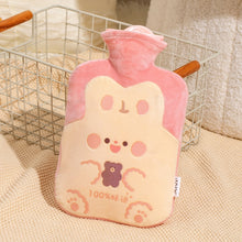 Load image into Gallery viewer, ZS103 Cartoon Plush Water-filled Hot Water Bags Explosion-proof Leak-proof Warming Water Bottle, Spec:, Pink Lucky Rabbit, Beige Lucky Rabbit, Brown Bear, Khaki Bear, Purple Duck, Pink Rabbit, Pink Duck, Deep Blue Duck, Ink Green Duck, Intervened Pink ...