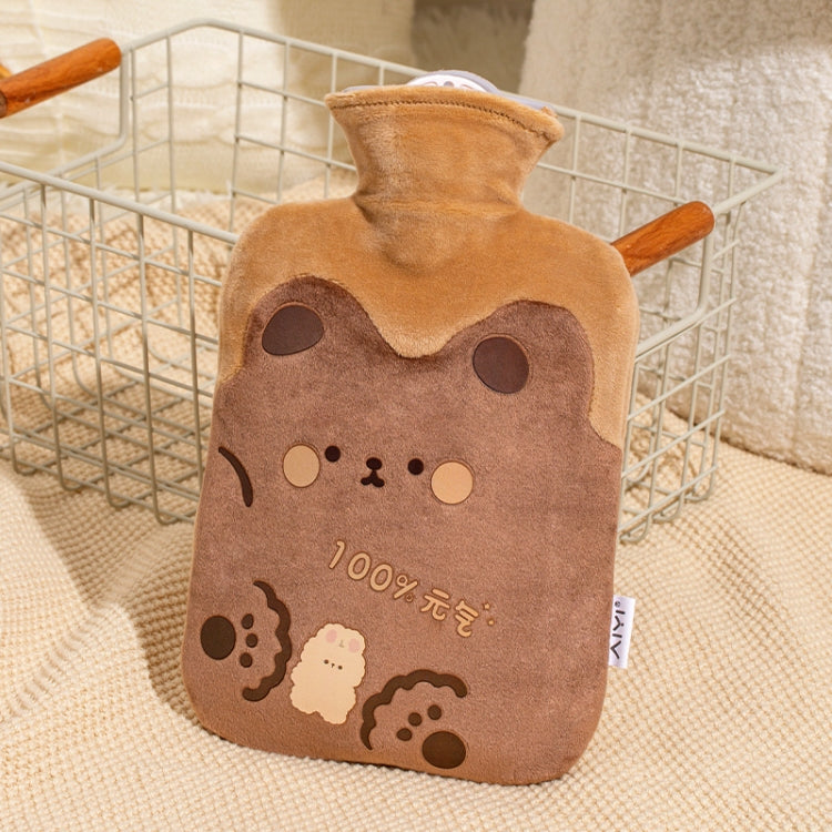 ZS103 Cartoon Plush Water-filled Hot Water Bags Explosion-proof Leak-proof Warming Water Bottle, Spec:, Pink Lucky Rabbit, Beige Lucky Rabbit, Brown Bear, Khaki Bear, Purple Duck, Pink Rabbit, Pink Duck, Deep Blue Duck, Ink Green Duck, Intervened Pink ...