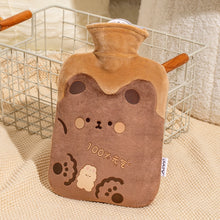 Load image into Gallery viewer, ZS103 Cartoon Plush Water-filled Hot Water Bags Explosion-proof Leak-proof Warming Water Bottle, Spec:, Pink Lucky Rabbit, Beige Lucky Rabbit, Brown Bear, Khaki Bear, Purple Duck, Pink Rabbit, Pink Duck, Deep Blue Duck, Ink Green Duck, Intervened Pink ...