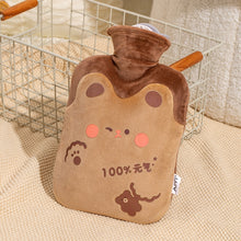 Load image into Gallery viewer, ZS103 Cartoon Plush Water-filled Hot Water Bags Explosion-proof Leak-proof Warming Water Bottle, Spec:, Pink Lucky Rabbit, Beige Lucky Rabbit, Brown Bear, Khaki Bear, Purple Duck, Pink Rabbit, Pink Duck, Deep Blue Duck, Ink Green Duck, Intervened Pink ...