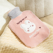 Load image into Gallery viewer, ZS103 Cartoon Plush Water-filled Hot Water Bags Explosion-proof Leak-proof Warming Water Bottle, Spec:, Pink Lucky Rabbit, Beige Lucky Rabbit, Brown Bear, Khaki Bear, Purple Duck, Pink Rabbit, Pink Duck, Deep Blue Duck, Ink Green Duck, Intervened Pink ...