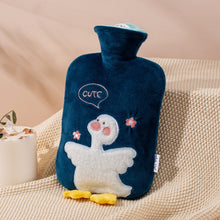 Load image into Gallery viewer, ZS103 Cartoon Plush Water-filled Hot Water Bags Explosion-proof Leak-proof Warming Water Bottle, Spec:, Pink Lucky Rabbit, Beige Lucky Rabbit, Brown Bear, Khaki Bear, Purple Duck, Pink Rabbit, Pink Duck, Deep Blue Duck, Ink Green Duck, Intervened Pink ...